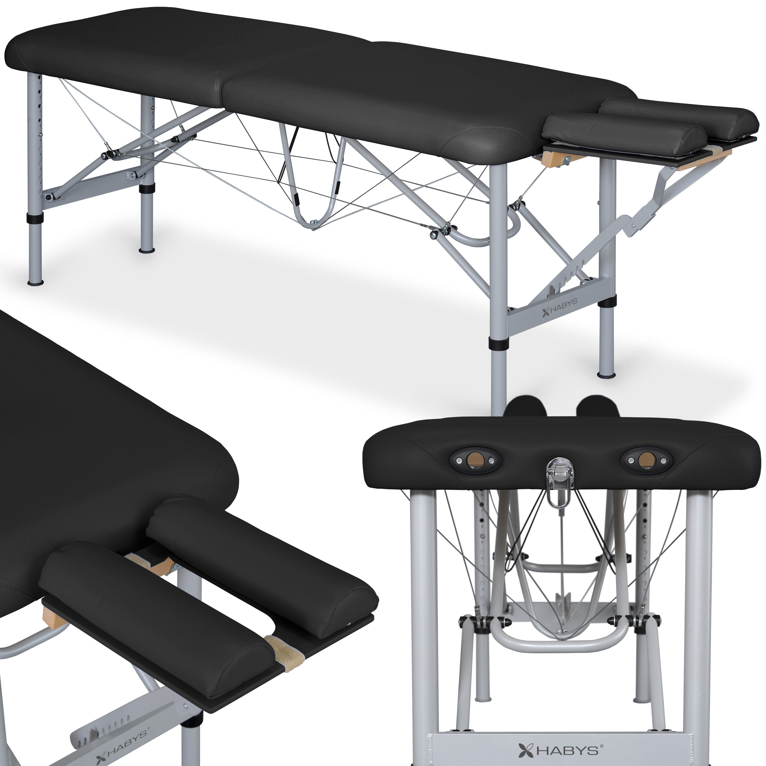 Chiro Ultralux 19 Alu Vinyl Flex K015 fekete masszázsasztal