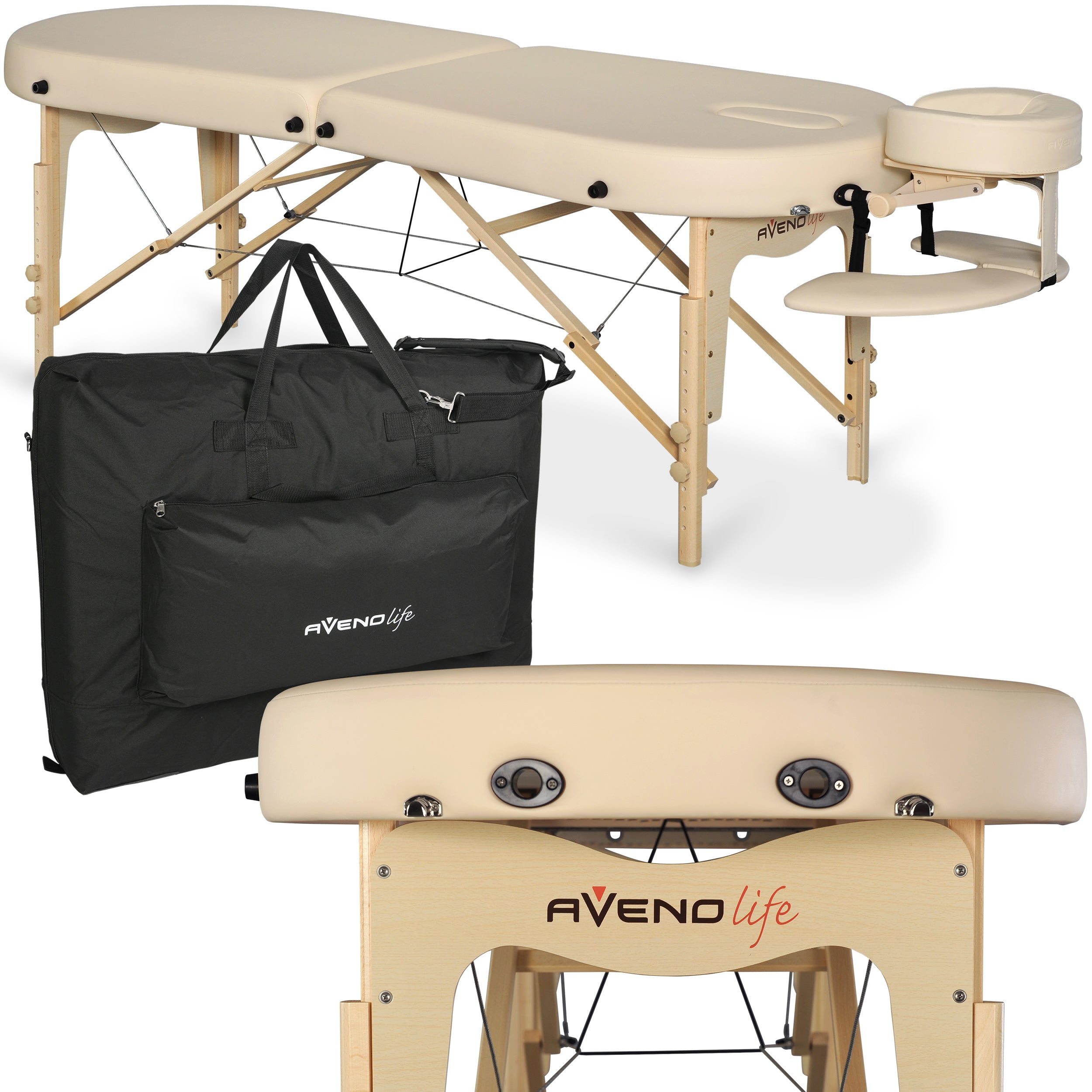 Elza Soft Touch K607 Moco bézs masszázsasztal