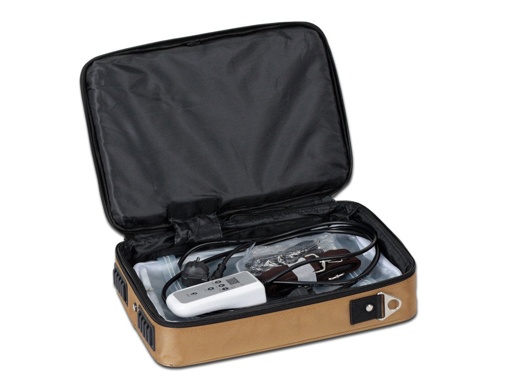 Hordozható lávakő-melegítő