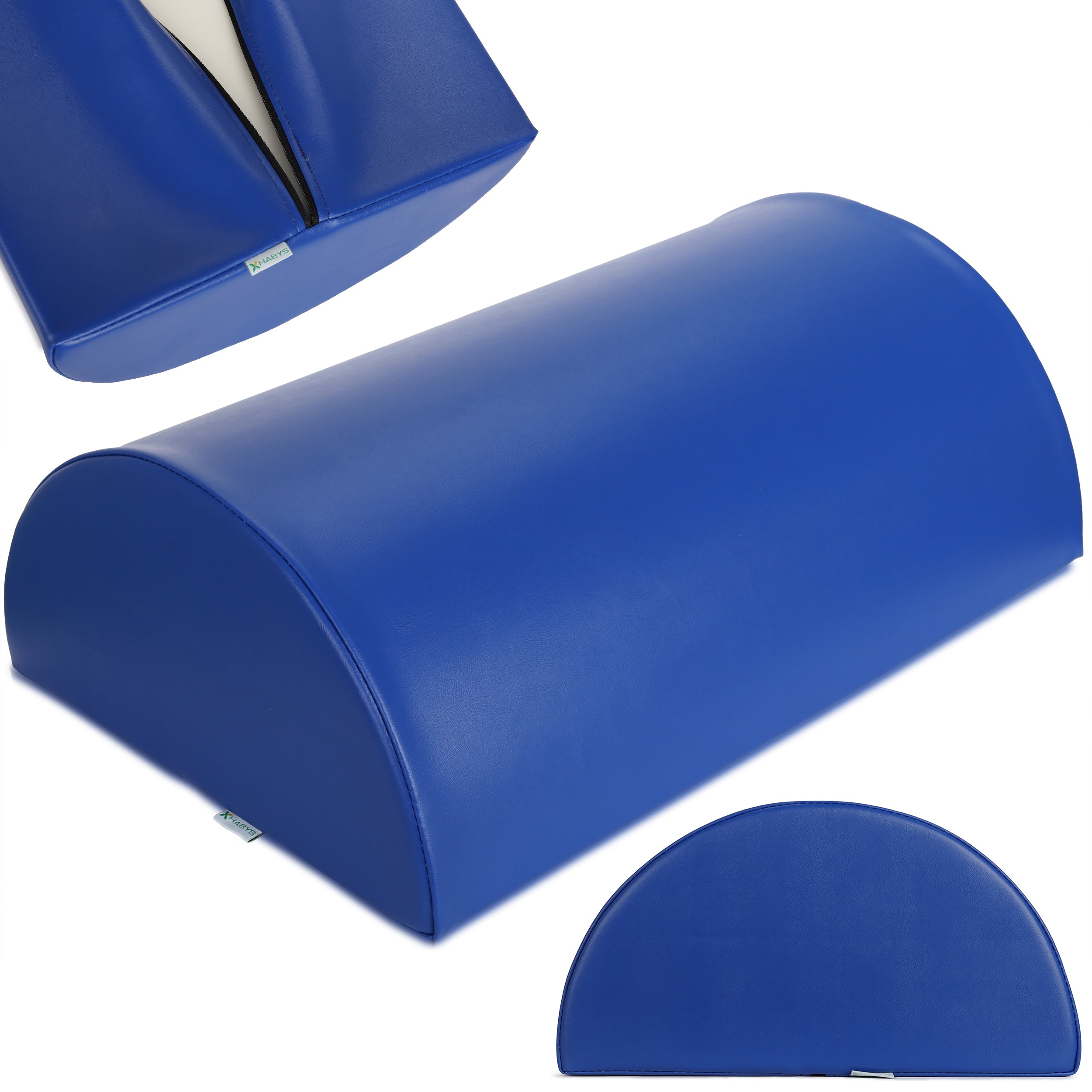 K012 tengerészkék félkör alakú párna 60x40x20