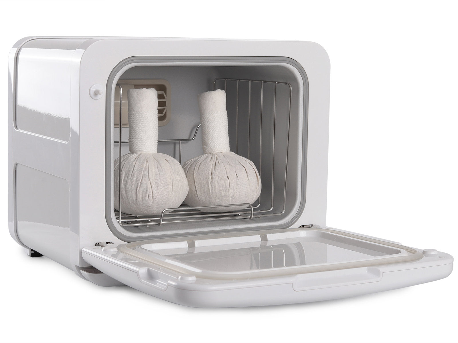 UV fehér masszázspecsét- és kis törölközőmelegítő - 8 L