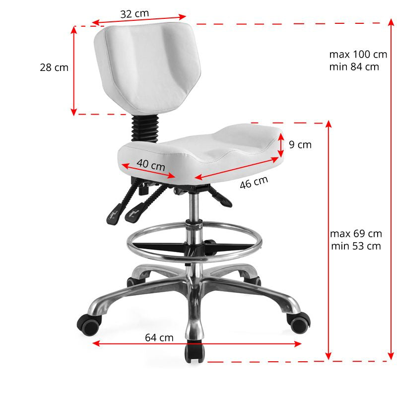 Cosmetic stool a-4299 white