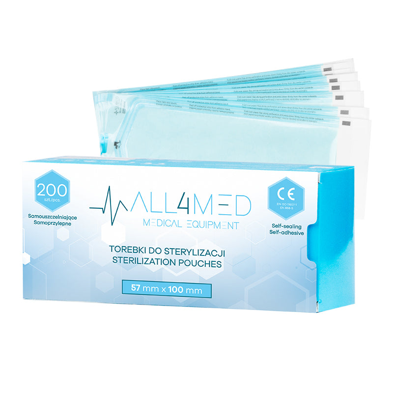 All4med Autoclavable táskák 57mm x 100mm 200db