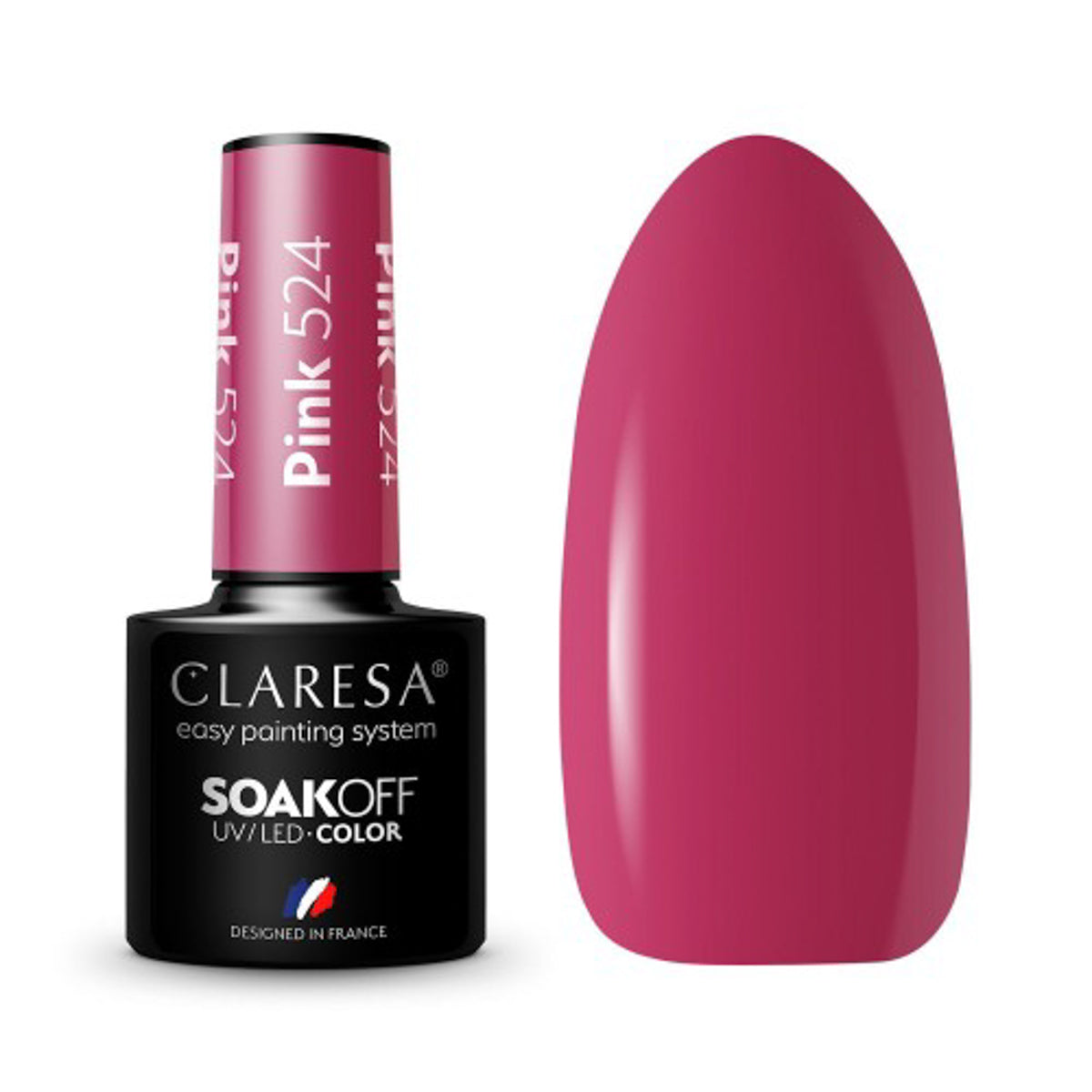 CLARESA PINK 524 hibrid körömlakk -5g