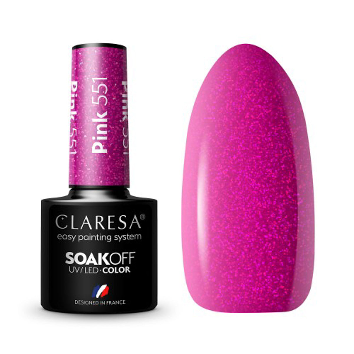 CLARESA PINK 551 hibrid körömlakk -5g