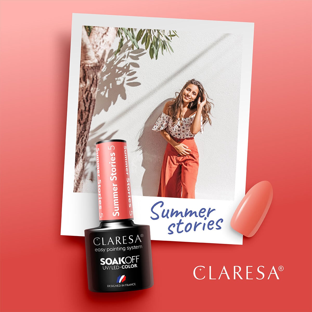 CLARESA SUMMER STORIES 5 hibrid körömlakk -5g
