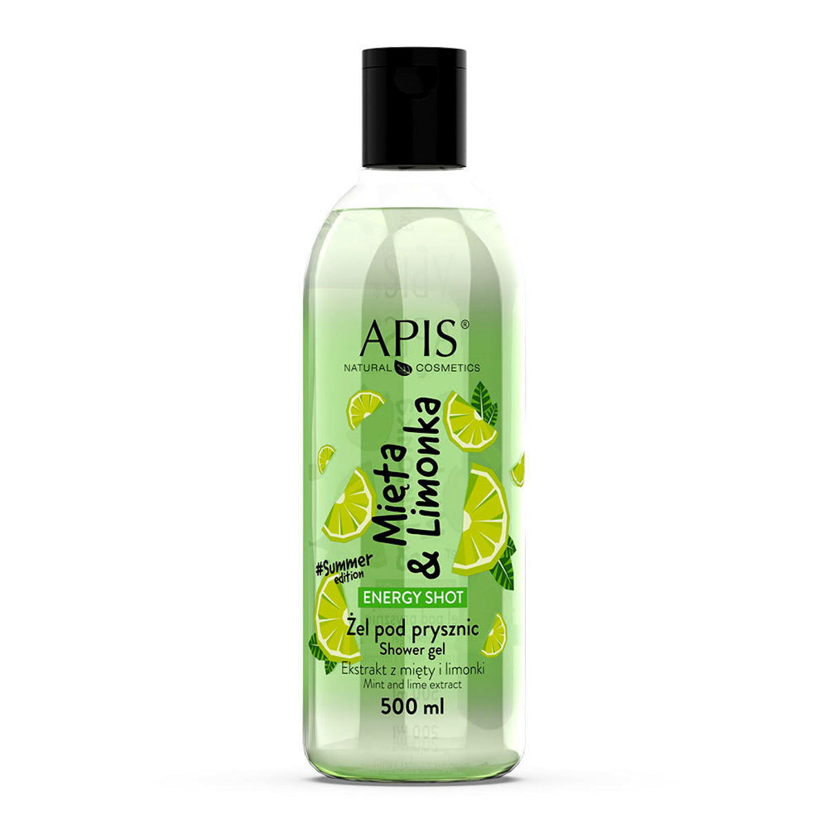 APIS Energy Shot, Mieta & Lime tusfürdő 500 ml