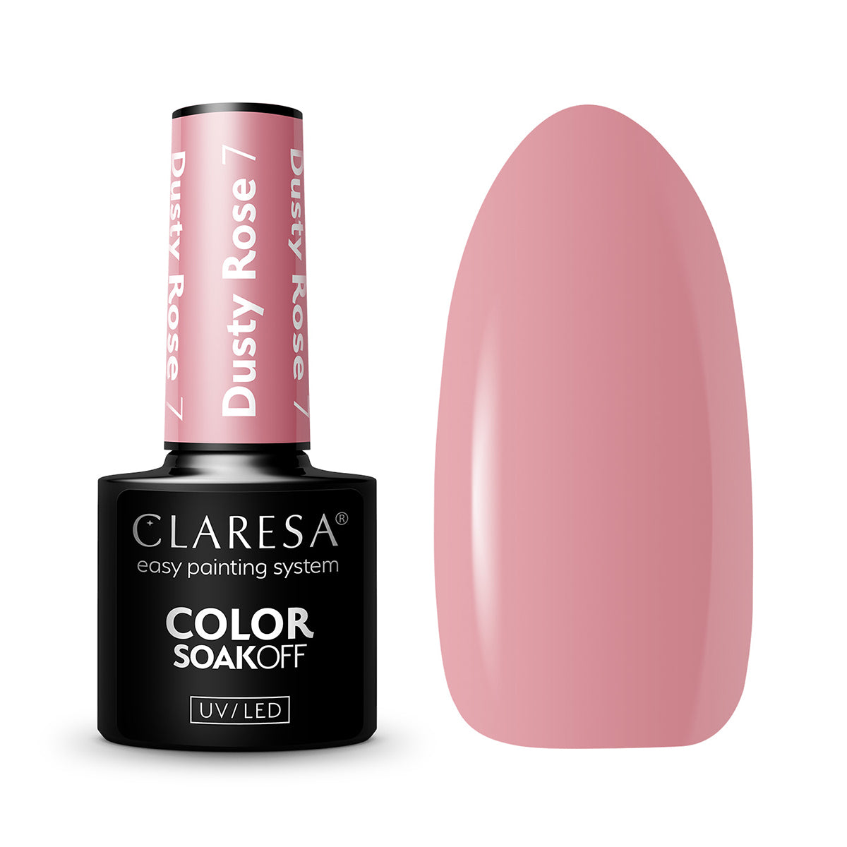 CLARESA DUSTY ROSE 7 hibrid körömlakk -5g
