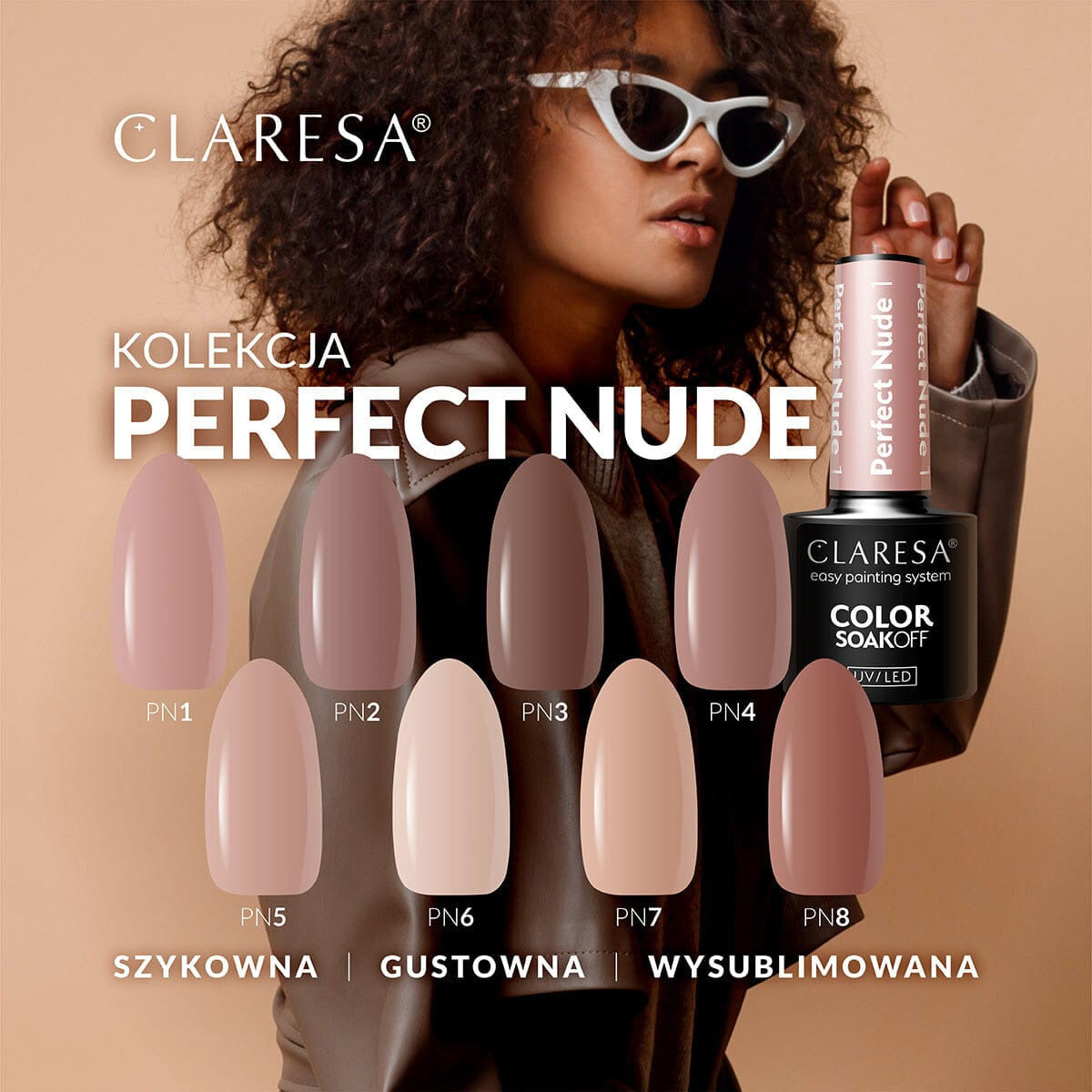 CLARESA PERFECT NUDE 4 hibrid körömlakk -5g